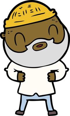 cartoon bearded man