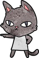 gato de dibujos animados mirando vector