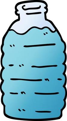 vector gradient illustration cartoon water bottle