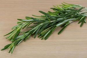 Rosemary on wooden background photo