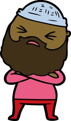 cartoon man with beard