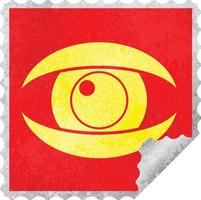 staring eye graphic vector square peeling sticker