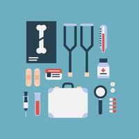 Flat Medical Icons vector