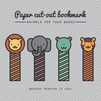 Paper Cut-Out Animal Bookmarks vector