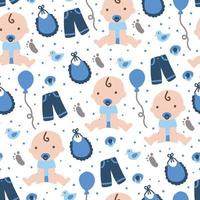 Baby Boy Pattern vector