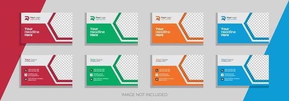 Creative corporate business card template design vector