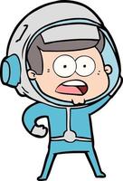 cartoon surprised astronaut vector