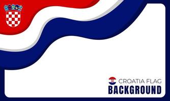 Flat cartoon croatia flag background. Blank background suitable for greeting design vector