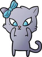 gato de personaje de dibujos animados vector