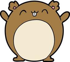 cartoon hamster character vector