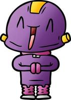 cartoon doodle character robot vector