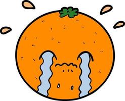 Vector cartoon orange