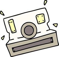 cartoon of an old style instant camera vector