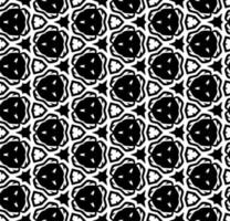 Black and white seamless abstract pattern. Background and backdrop. Grayscale ornamental design. Mosaic ornaments. Vector graphic illustration.