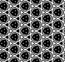 Black and white seamless abstract pattern. Background and backdrop. Grayscale ornamental design. Mosaic ornaments. Vector graphic illustration.