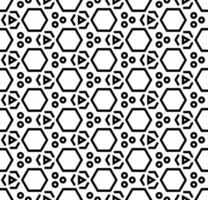 Black and white seamless abstract pattern. Background and backdrop. Grayscale ornamental design. Mosaic ornaments. Vector graphic illustration.