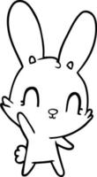 cute cartoon rabbit vector