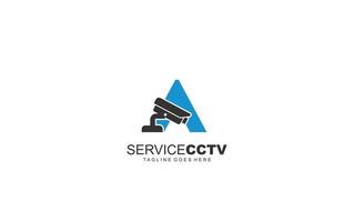 un logo cctv para la identidad. ilustración de vector de plantilla de seguridad para su marca.