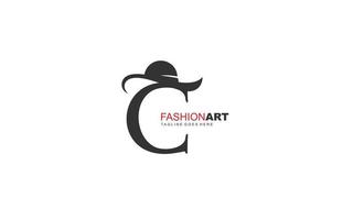 C logo fashion company. text identity template vector illustration for your brand.