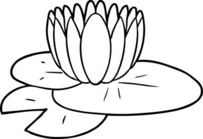 cartoon water lily vector