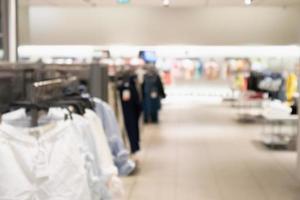 clothing store interior abstract blur background photo