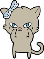 cute cartoon cat vector