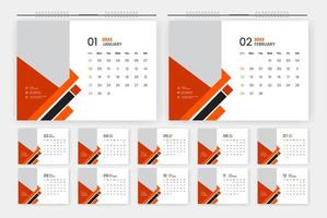 2023 desk calendar design template vector