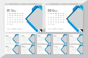 2023 desk calendar design template vector