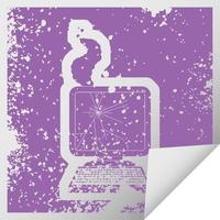 broken computer graphic vector illustration icon