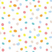 Confetti Background, Creative Design Templates. Seamless pattern. Multi-colored circles on a white background. Vector repeating texture.