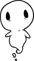 cute line drawing of a ghost vector