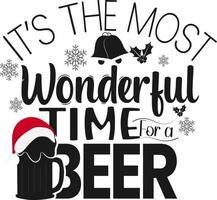 Its the most wonderful time for a beer vector