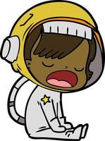 cartoon talking astronaut vector