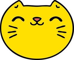 cartoon of a happy cat face vector