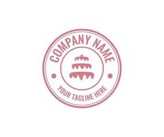 Bakery Cake Logo Design Template vector