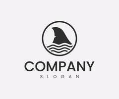 Shark Fin Logo Template Vector Icon