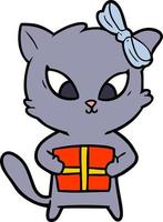 Vector cartoon cat