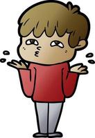 cartoon man confused vector