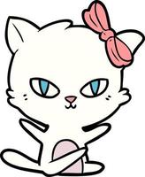 cute cartoon cat vector