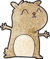 cartoon doodle character gerbil vector