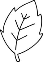 line doodle of a simple yet magnificent leaf vector