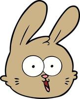 cara de conejo de dibujos animados vector