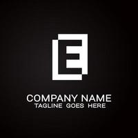 simple E letter template logo vector. vector