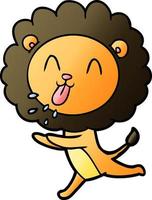 happy cartoon lion vector