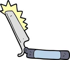 cartoon sharp razor vector