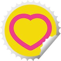 heart graphic vector circular peeling sticker