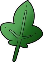 Vector cartoon leaf