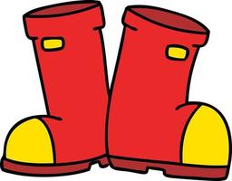 cartoon pair of wellington boots vector