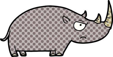 cartoon rhinoceros character vector