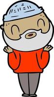 cartoon bearded man vector